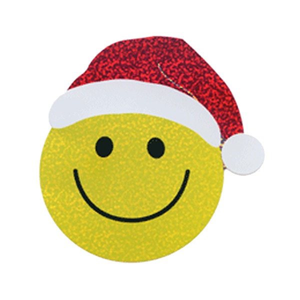 스티커펀 크리스마스 라지 홀로그램 스티커 : 스마일 산타샐러드마켓