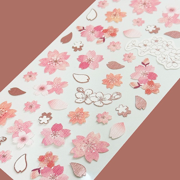 클로즈핀 벚꽃 스티커 : 홍벚꽃샐러드마켓