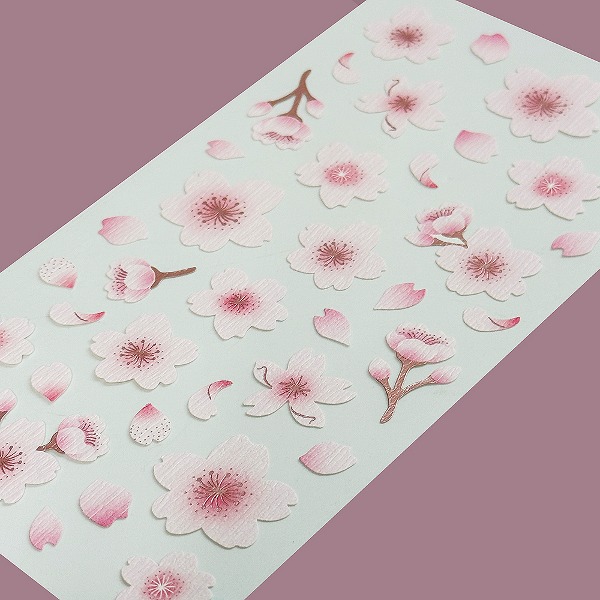 클로즈핀 벚꽃 스티커 : 보송보송샐러드마켓