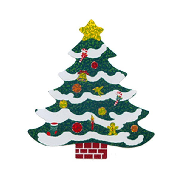 스티커펀 크리스마스 라지 홀로그램 스티커 : 트리샐러드마켓