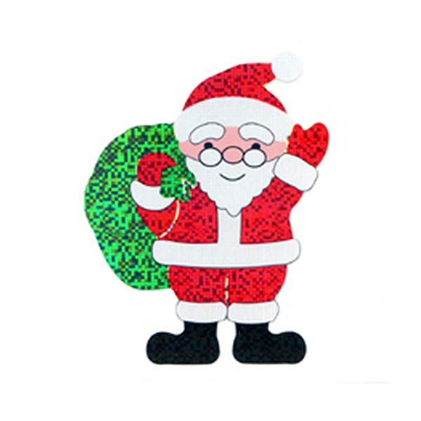 스티커펀 크리스마스 라지 홀로그램 스티커 : 산타클로스샐러드마켓