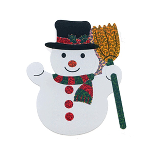 스티커펀 크리스마스 라지 홀로그램 스티커 : 눈사람샐러드마켓