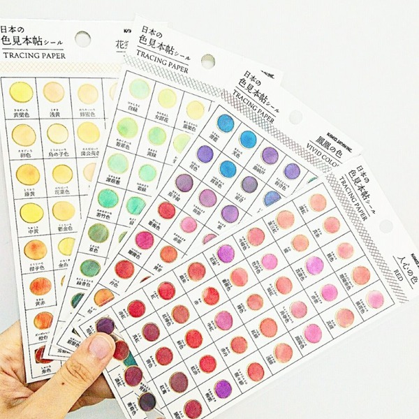 카미오 일본의 색 견본첩 스티커샐러드마켓