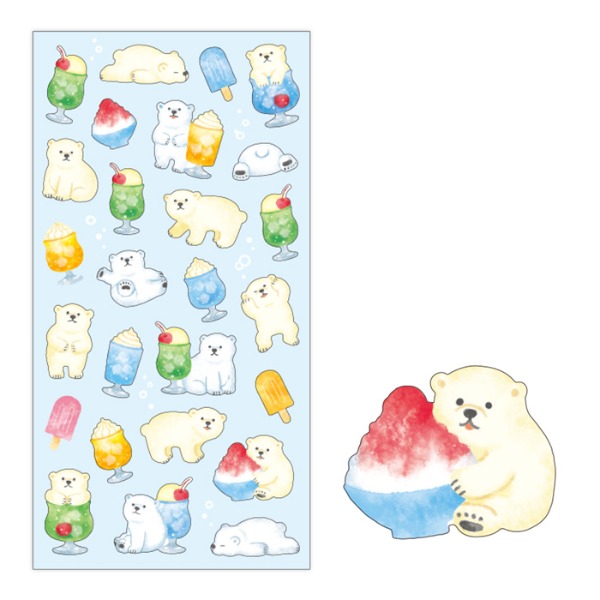 마인드웨이브 썸머 셀렉션 화지 스티커 : 북극곰샐러드마켓