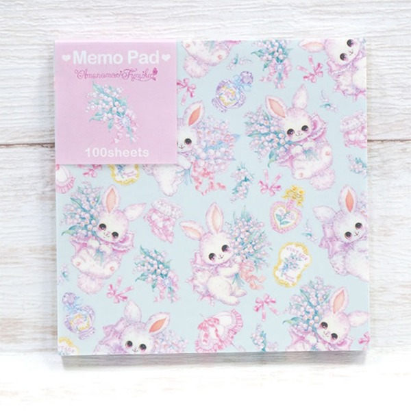 클로즈핀 아메노모리 후미카 패턴 스퀘어 떡메모지 : 릴리꽃 토끼샐러드마켓